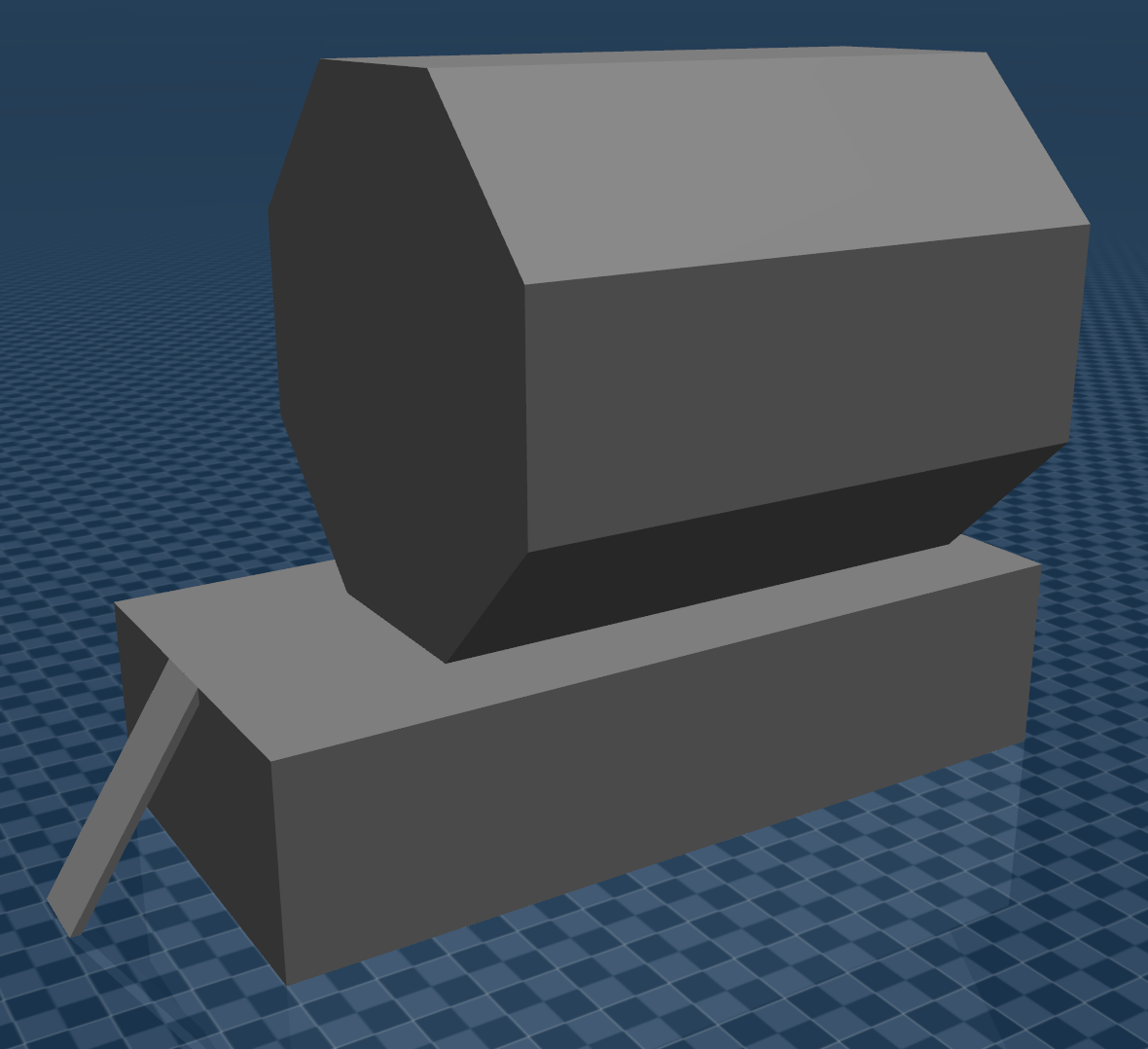 Convex hull around object modeled with sub-parts